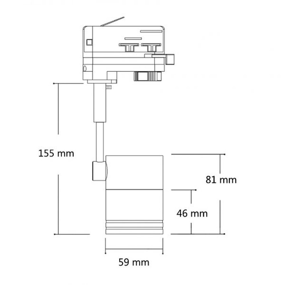 S.Luce 3-Phasen Strahler GU10 dreh- & schwenkbar Schwarz Riesige Rabatte