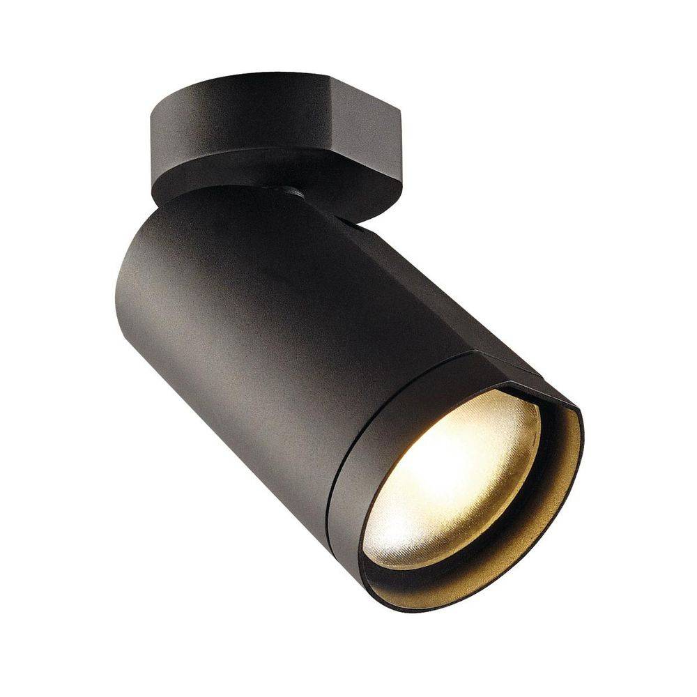 S.Luce SLV BILAS Spot Single 25° LED rund matt Schwarz 15W 2700K mit Rosette Günstig kaufen