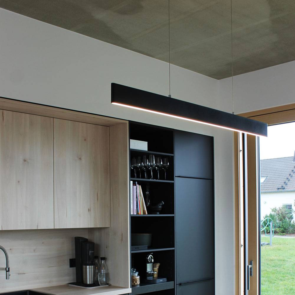 S.Luce Slim LED-Hängeleuchte Dimmbar 3040lm Up&Down Schwarz Versandkostenfrei