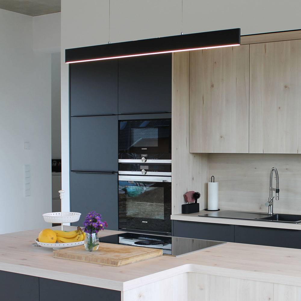 S.Luce Slim LED-Hängeleuchte Dimmbar 3040lm Up&Down Schwarz Versandkostenfrei