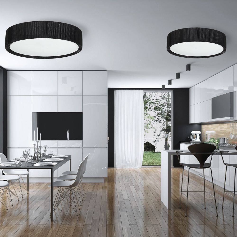 S.Luce Handro LED Deckenleuchte Ø 100cm Schwarz Großer Ausverkauf