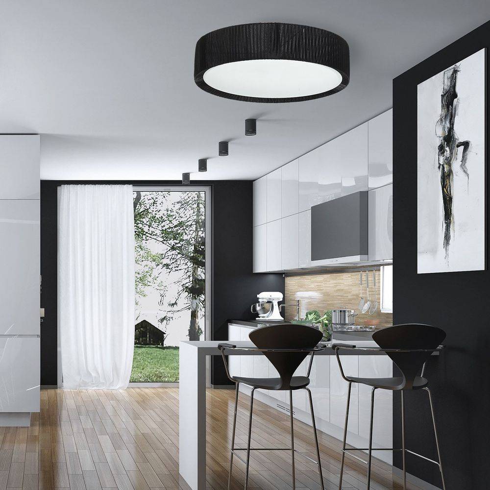 S.Luce Handro LED Deckenleuchte Ø 100cm Schwarz Großer Ausverkauf