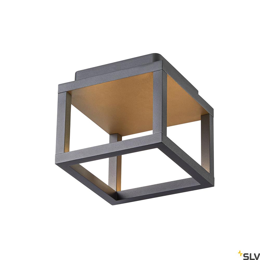 S.Luce SLV Quadrulo XS LED Outdoor Deckenaufbauleuchte Anthrazit Letzte 3 Tage