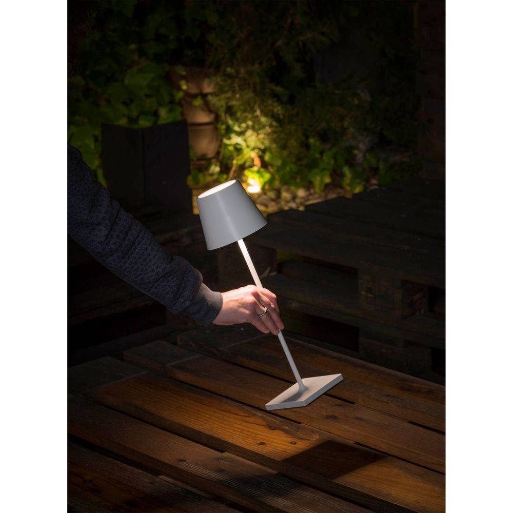 S.Luce LED Akku-Außentischlampe TOC IP54 Weiß Discount Store für neue Produkte