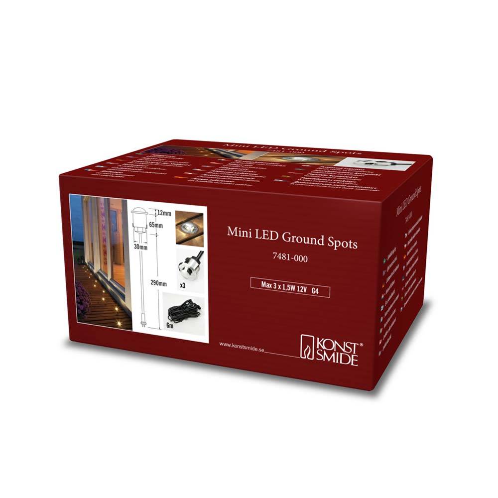 S.Luce Mini Bodeneinbaustrahler 3er-Set Super Rabatt