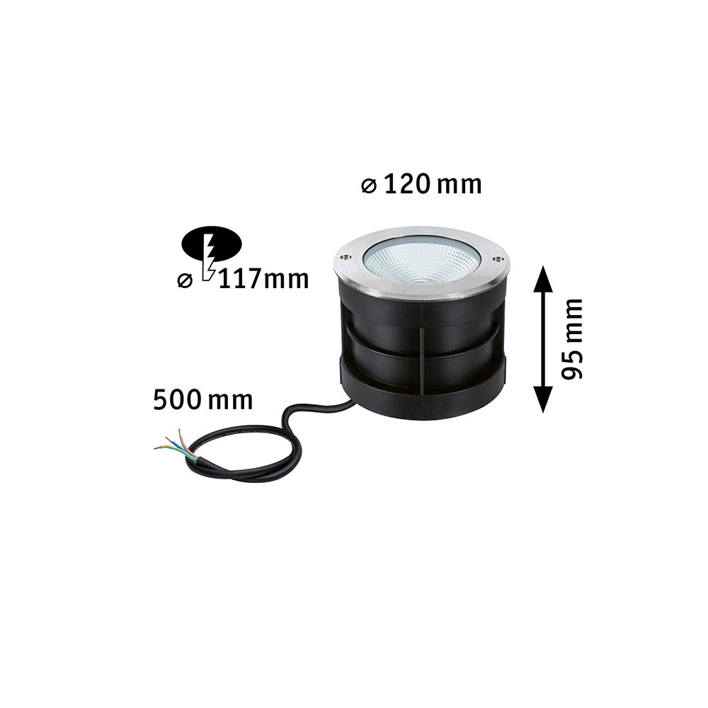 S.Luce LED Bodeneinbauleuchte Floor Ø12cm Edelstahl IP67 Clearance-Verkauf