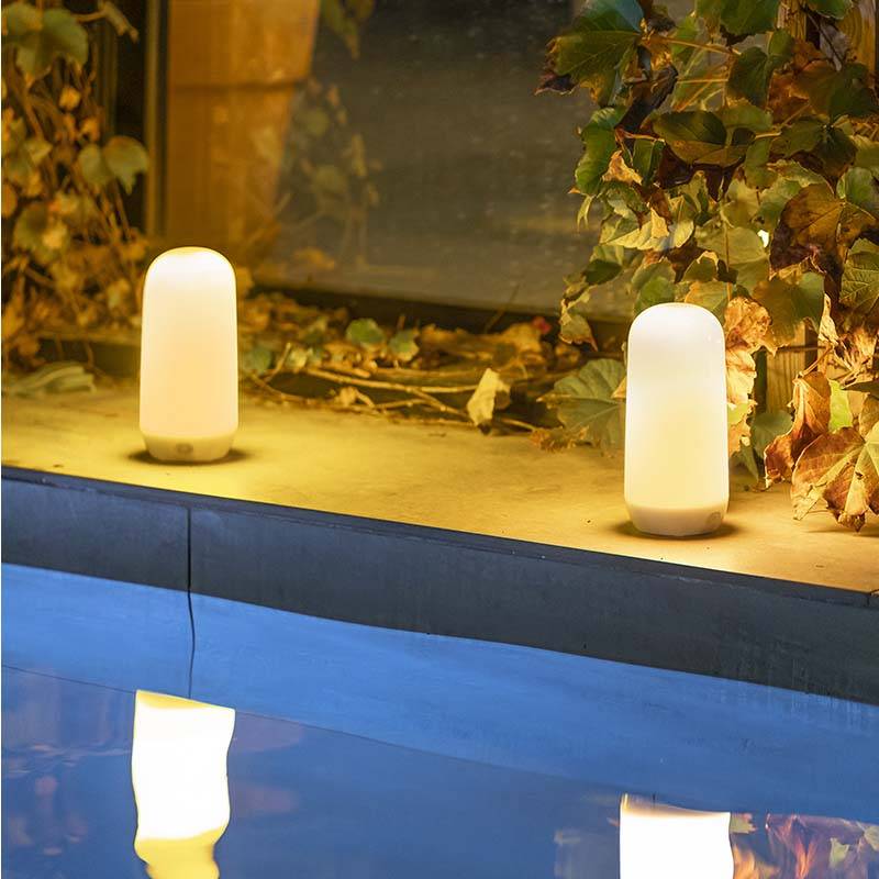 S.Luce Candy Akku-Tischleuchte mit Flammen-Effekt IP54 zollfrei