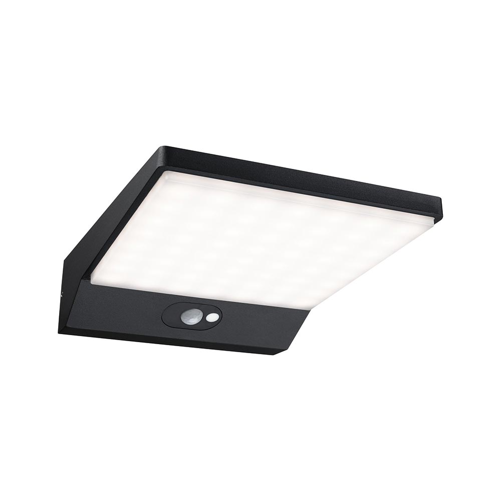S.Luce Solar LED Außenwandlampe Ronas Bewegungsmelder Grau Online