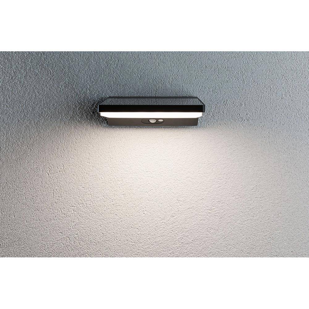 S.Luce Solar LED Außenwandlampe Ronas Bewegungsmelder Grau Online