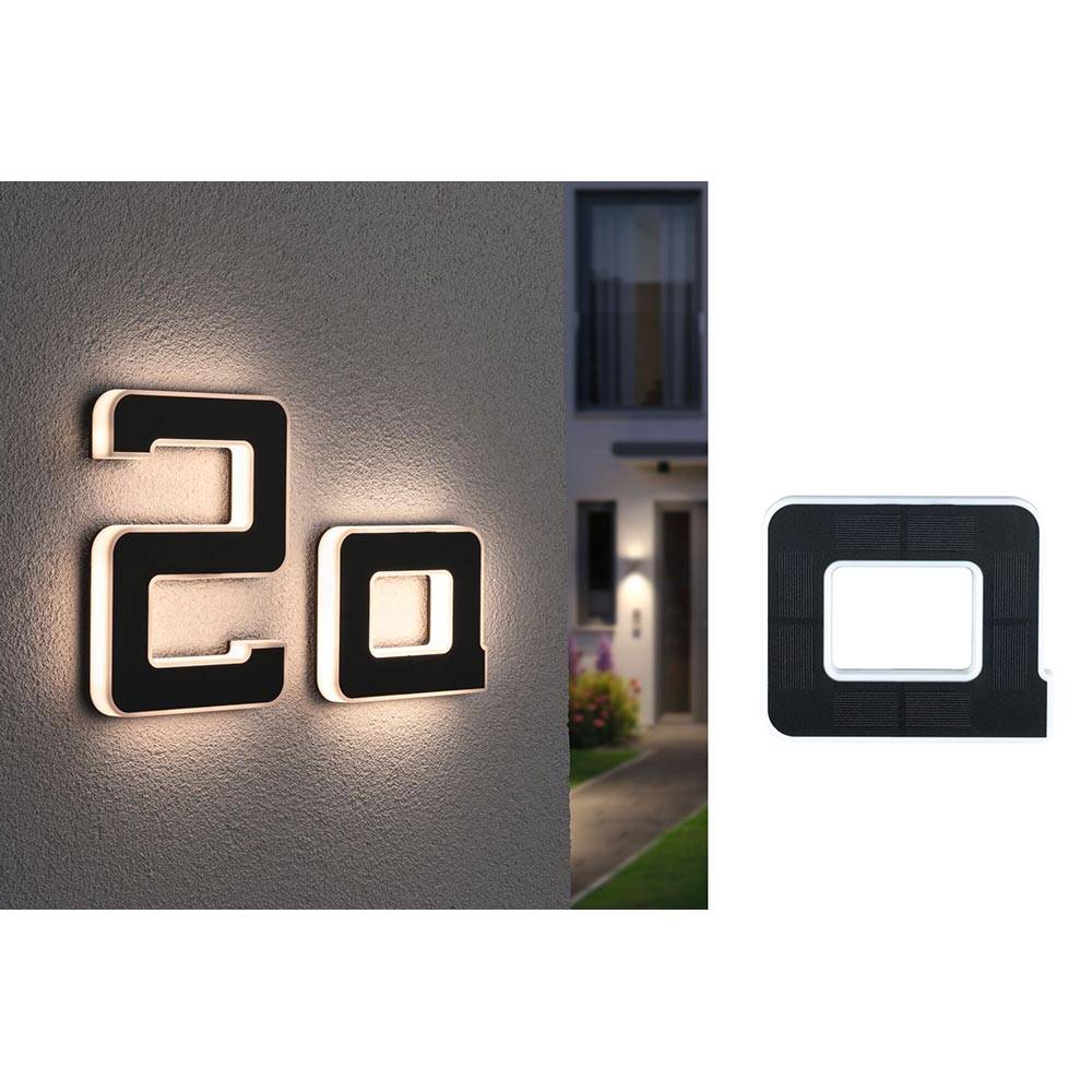 S.Luce LED Solar Hausnummernleuchte Buchstabe A Schwarz Outlet