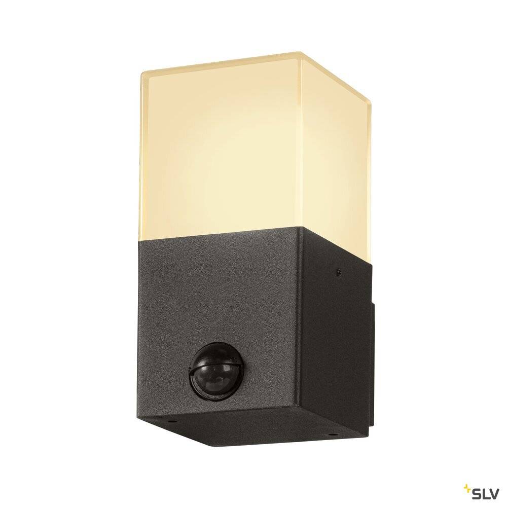 S.Luce SLV Grafit Square Aupen Wandleuchte mit Sensor Anthrazit Fabrikpreis