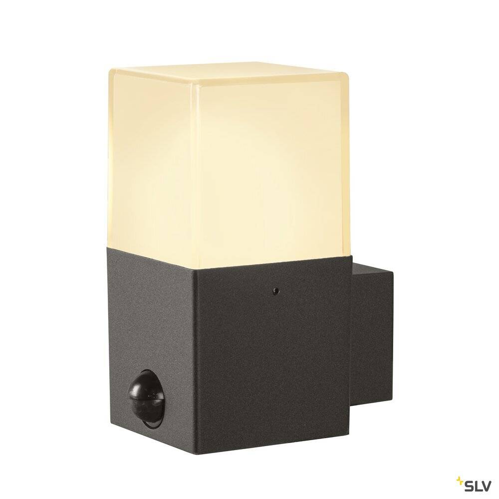 S.Luce SLV Grafit Square Aupen Wandleuchte mit Sensor Anthrazit Fabrikpreis