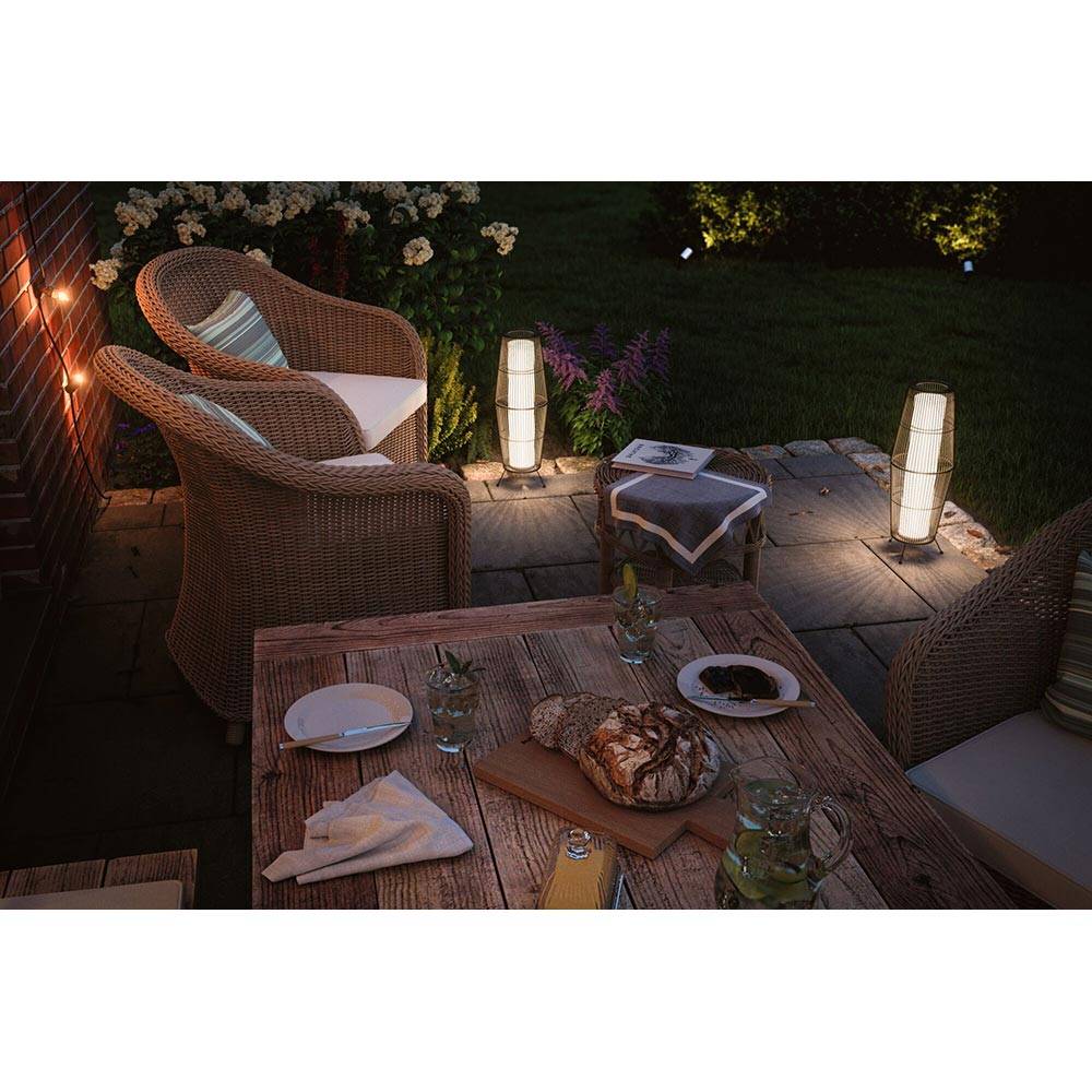 S.Luce Plug & Shine LED Lichtobjekt Basket Rattan Braun Flash Sale