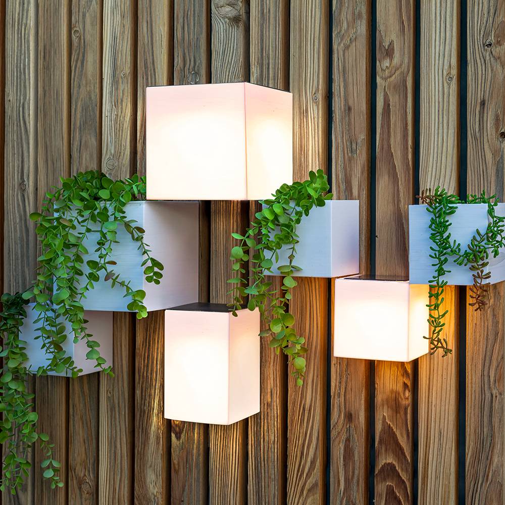S.Luce Wally LED Quader-Wandlampe Solar Preisnachlass