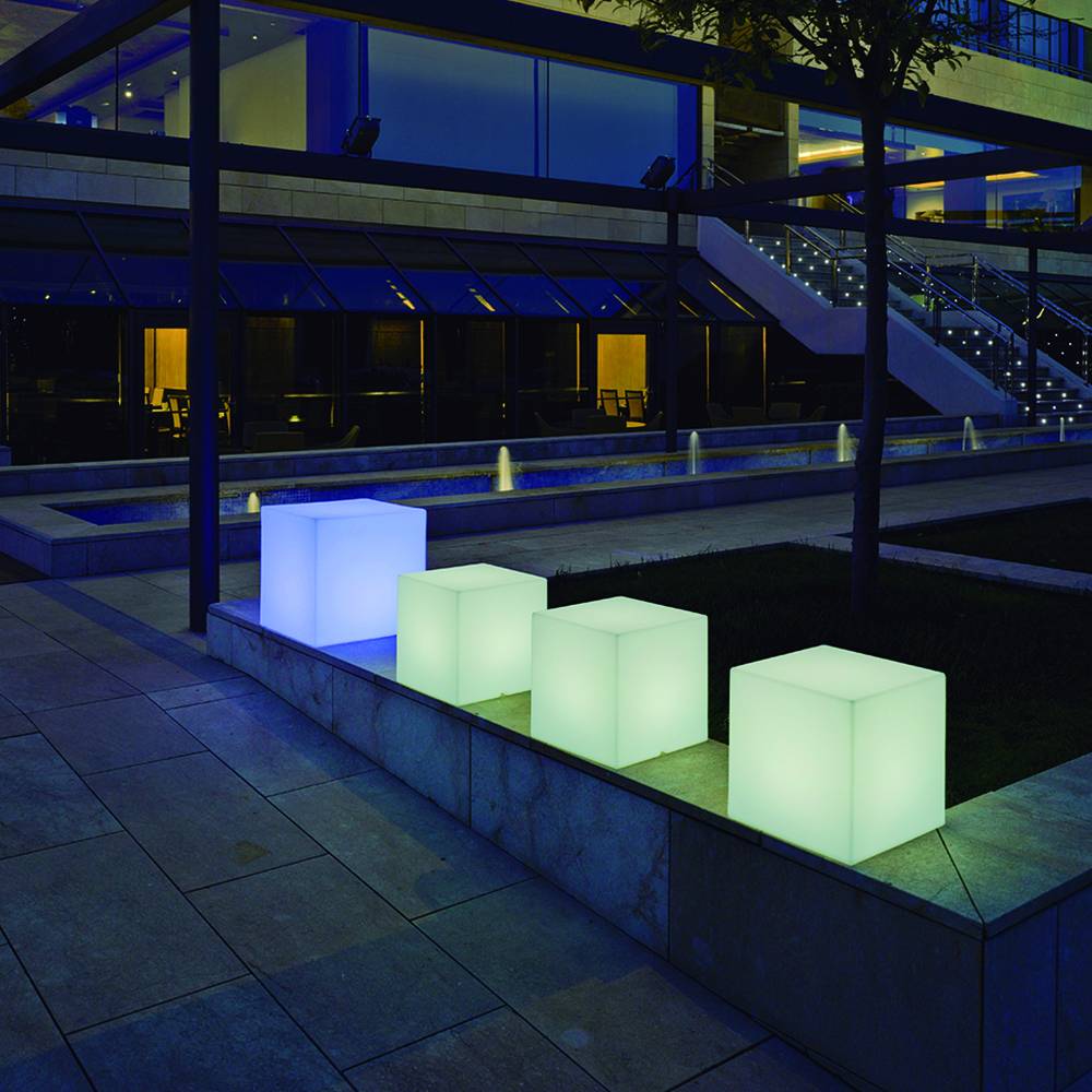 S.Luce Cuby LED-Dekoleuchte mit Akku und Solar Neueste Mode