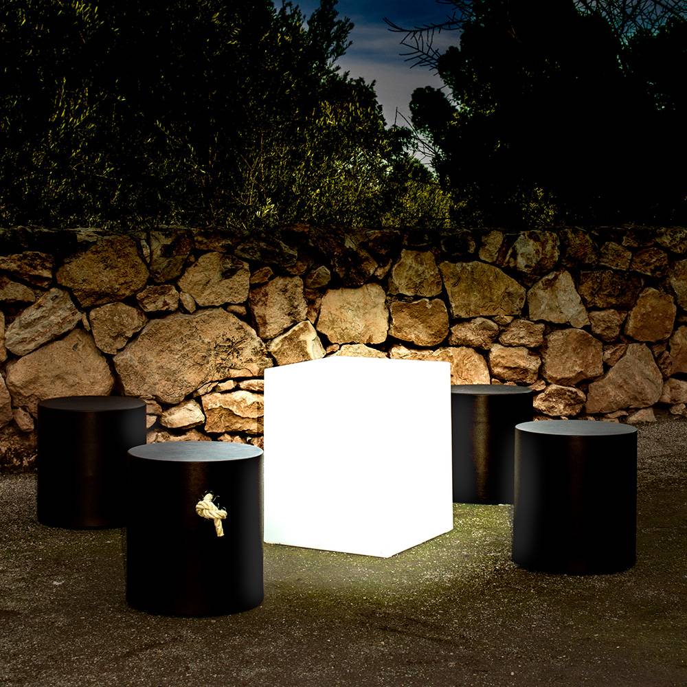 S.Luce Cuby LED-Dekoleuchte mit Akku und Solar Neueste Mode