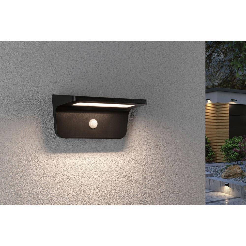 S.Luce Solar LED Sensor Außenwandampe Cyrus mit Orientierungslicht Blitzverkäufe
