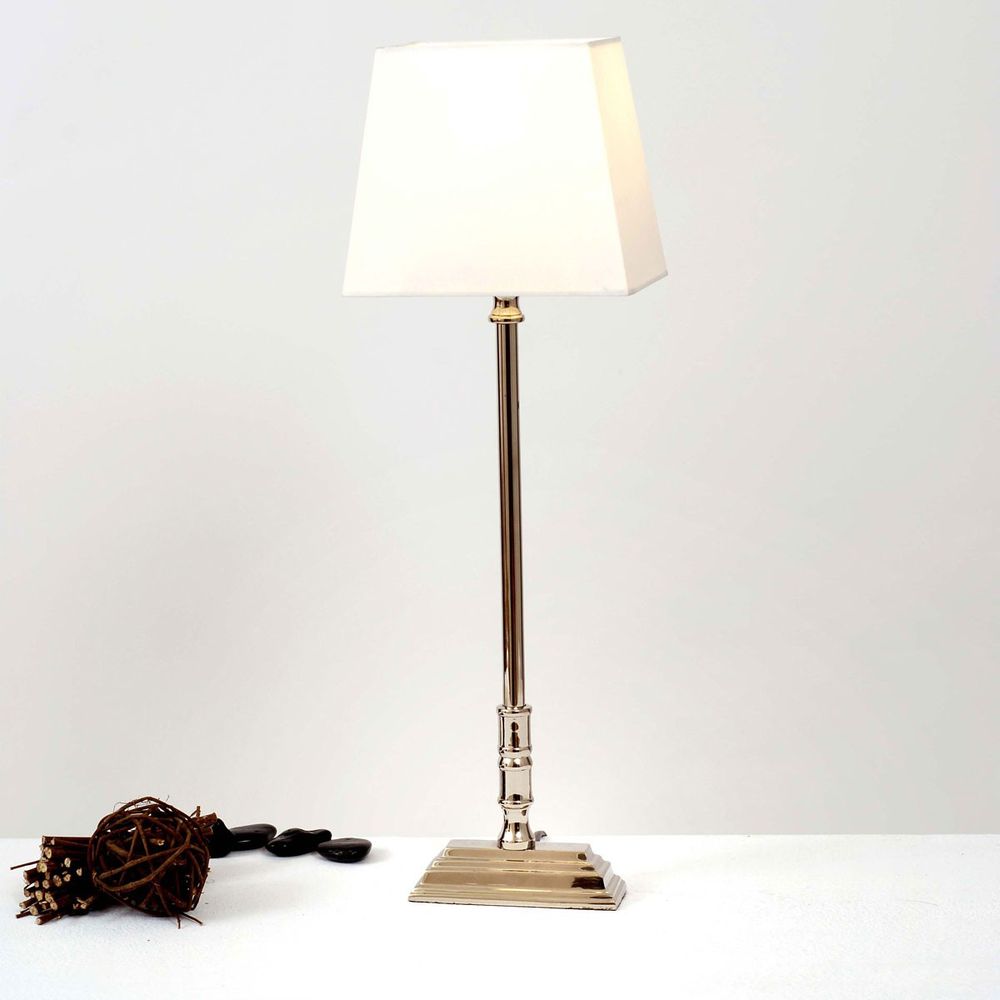S.Luce Tischleuchte New York Tower Messing Silber Osterangebot