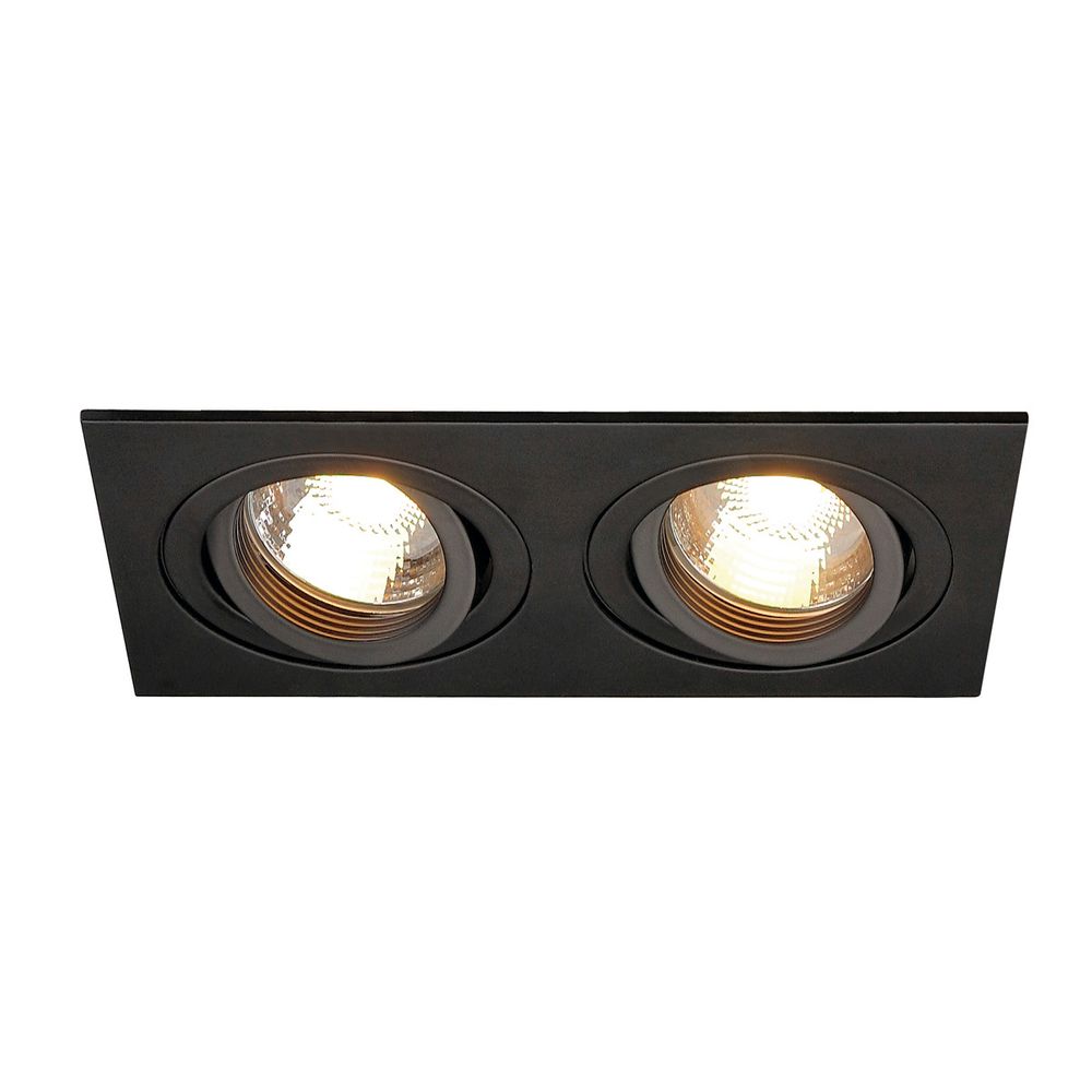 S.Luce SLV New Tria II GU10 Downlight rechteckig Schwarz Heißer Verkauf