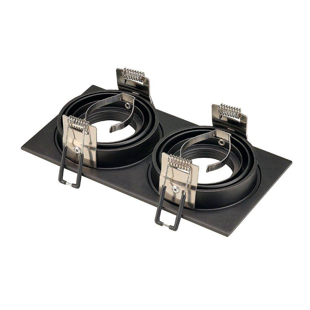 S.Luce SLV New Tria II GU10 Downlight rechteckig Schwarz Heißer Verkauf