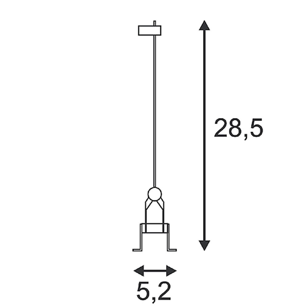 S.Luce SLV Seilleuchte QRB chrom G53 max. 50W Top Angebot