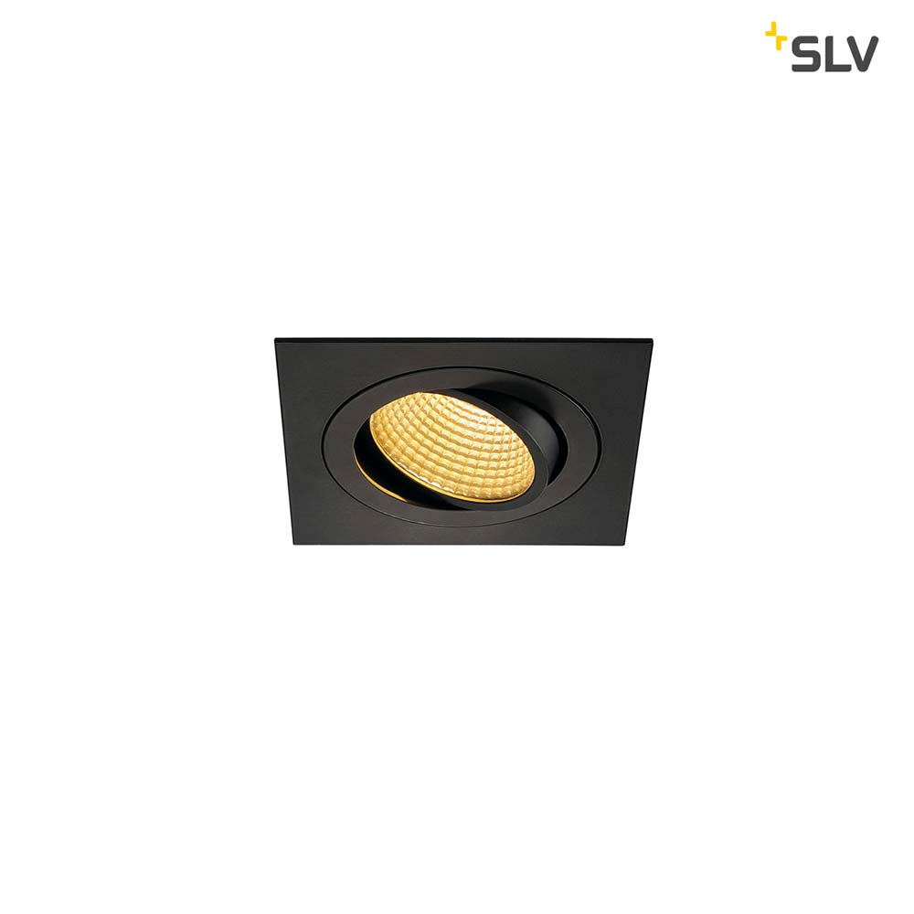 S.Luce SLV New Tria LED Downlight Square Schwarz 12W 38° 2700K Exklusive Angebote