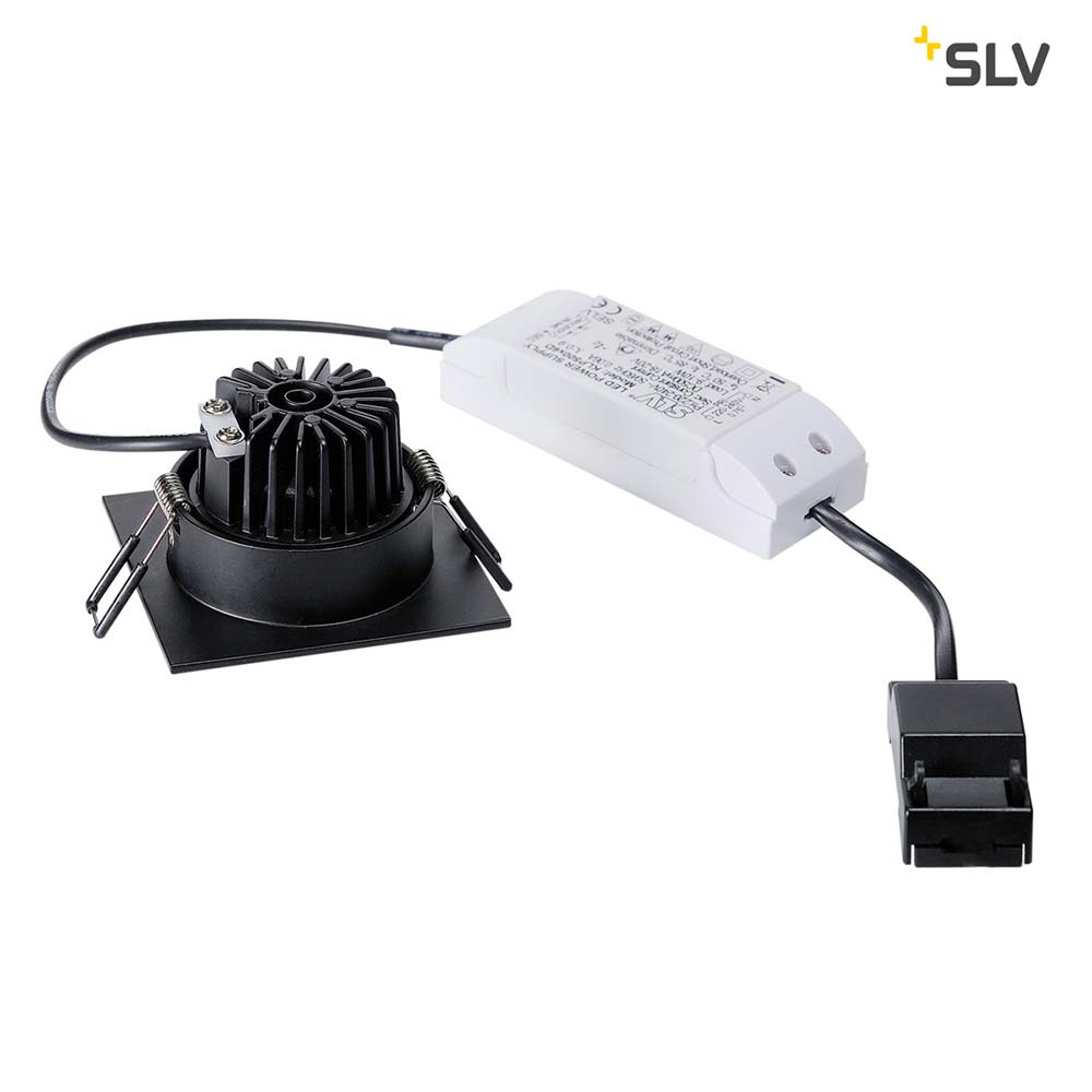 S.Luce SLV Patta-F Deckeneinbauleuchte Eckig Schwarz 9W 38° 3000K Neuheiten
