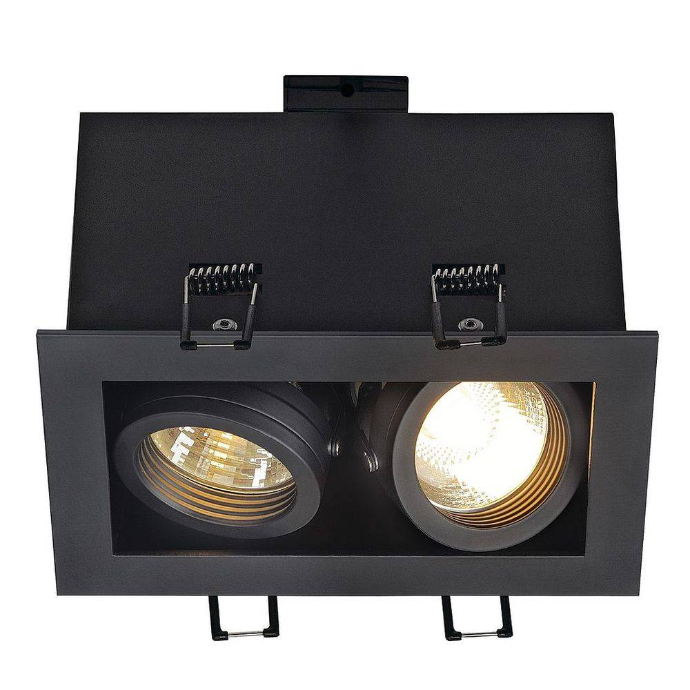 S.Luce SLV Kadux 2 GU10 Downlight eckig Schwarz max. 2x50W Bestseller