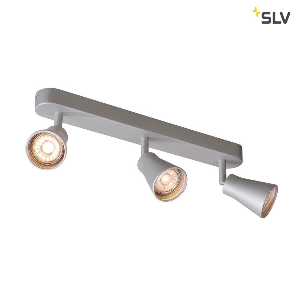 S.Luce SLV Avo Triple Aufbauleuchte Silber