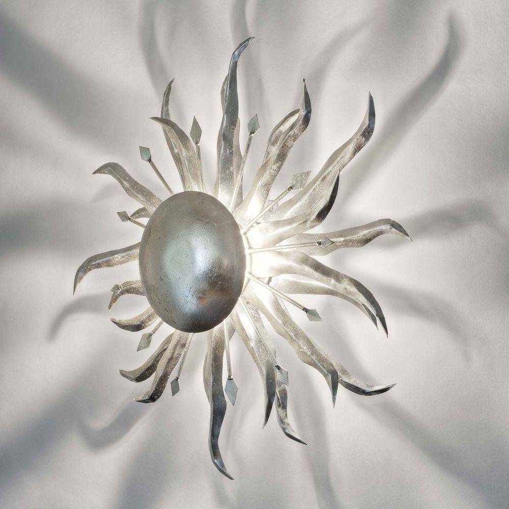 S.Luce Wandleuchte Sonne Piccola Eisen Silber Bis zu 55% Rabatt