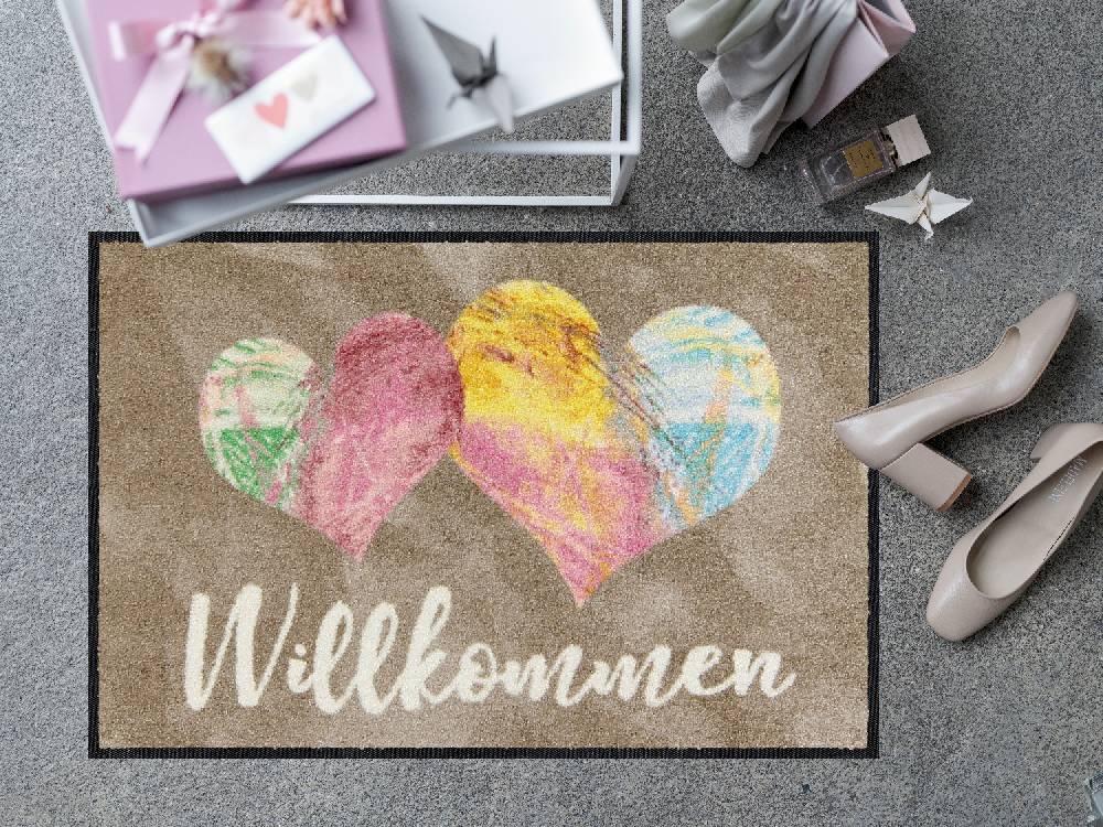 Salonloewe Willkommen Herzkunst Fußmatte Clearance-Verkauf