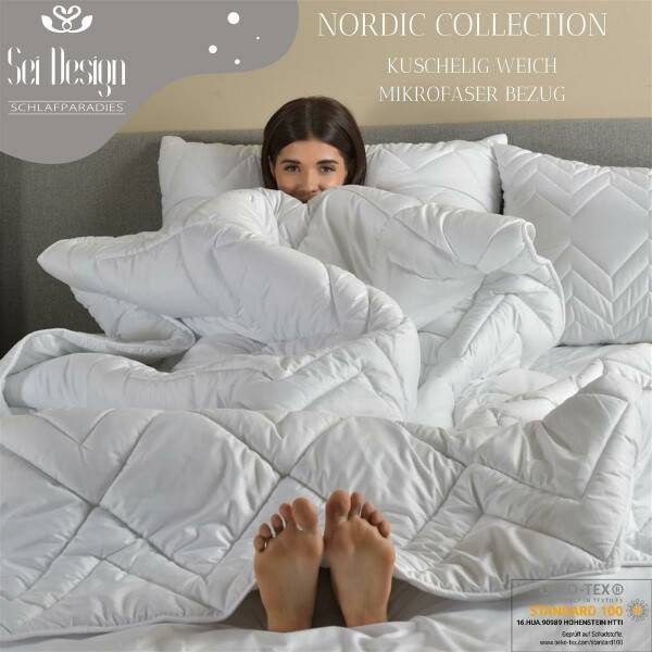 Sei Design Bettdecke NORDIC COLLECTION 200x220 - Ganzjahresdecke Weihnachtsangebot