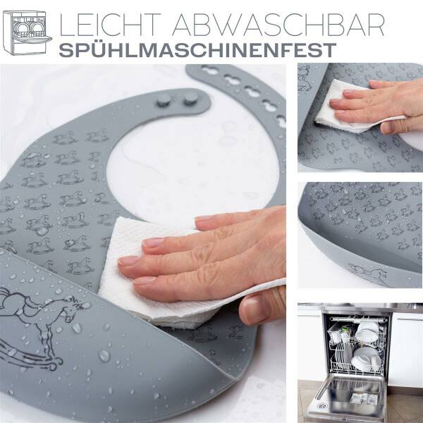 Sei Design Baby Silikon Lätzchen mit Auffangschale Tradewinds Bis zu 50% Rabatt