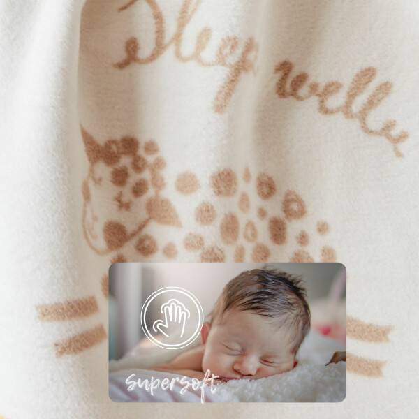 Sei Design Babydecke Kuscheldecke 90 x120 Baumwollmischung, niedliches Babydesign Schäfchen Vierteljährliche Förderung