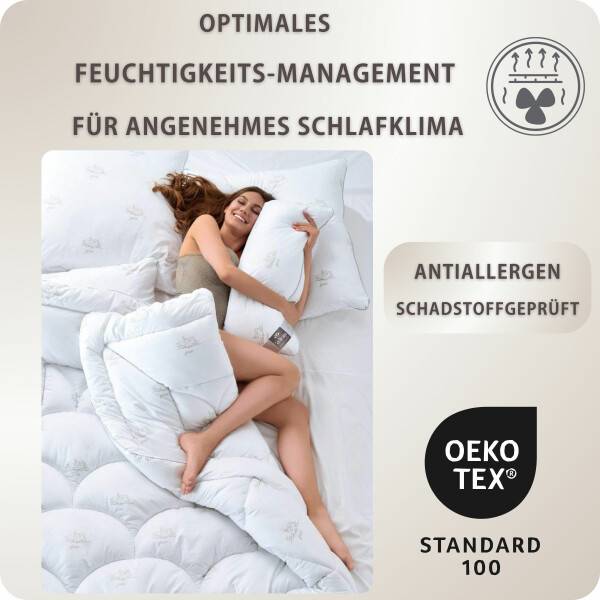 Sei Design 2-er Pack Kopfkissen Air Softfill Collection SWAN, 40x80 cm Begrenzt auf 3 Tage