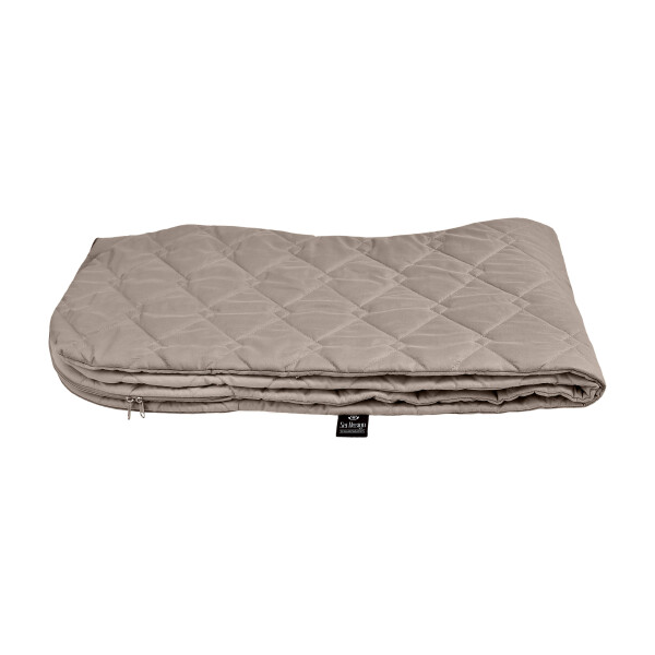 Sei Design Bezug Schwangerschaftskissen Seitenschläferkissen Lagerungskissen Bodypillow | gepolstert und gesteppt mit Reißverschluss waschbar 140 x 75 x 20 cm Mikrofaser gesteppt taupe Black Friday Preise
