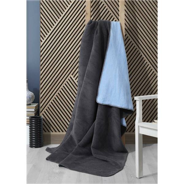 Sei Design Kuscheldecke Kassandra 150x200 | 58% Baumwolle 450 gr /m² Bicolore Dark-Denim Exklusivangebot