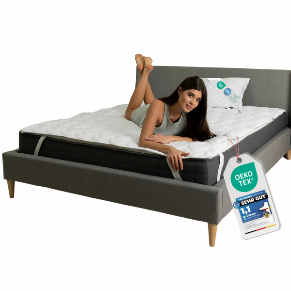Sei Design Luxus Matrazenschoner Premium CUBE 140x200 mit 4 Gummibände Exklusive Angebote