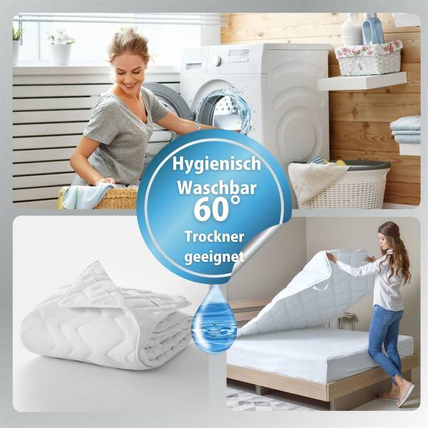 Sei Design Luxus Matrazenschoner Premium CUBE 180x200 mit 4 Gummibände Große Rabatte