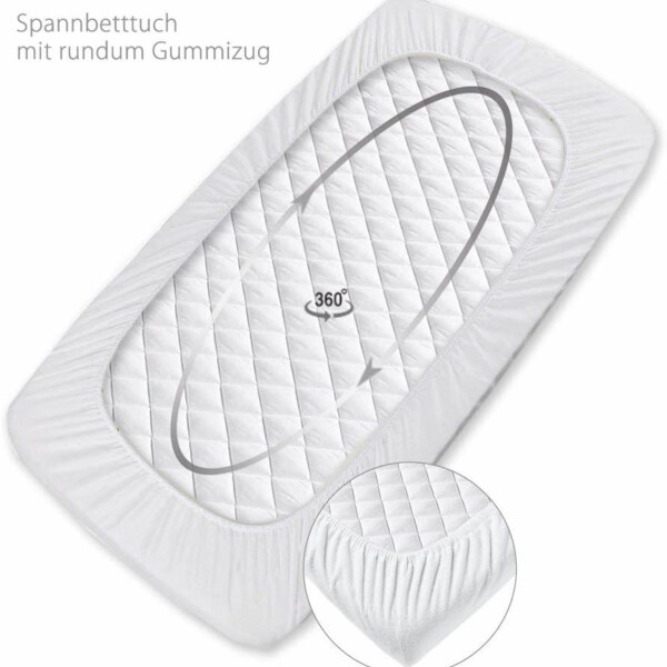 Sei Design Wasserdichter Matratzenschoner Spannbettlaken AQUASTOP Jersey 100% Baumwolle Saisonale Angebote