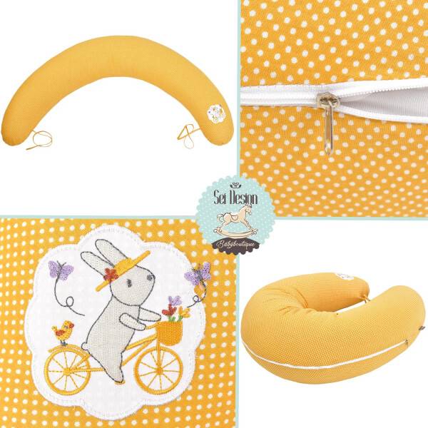 Sei Design Bezug 170x30 Sei Design Orange Pünktchen Hase auf Fahrrad Bis zu 60% Rabatt