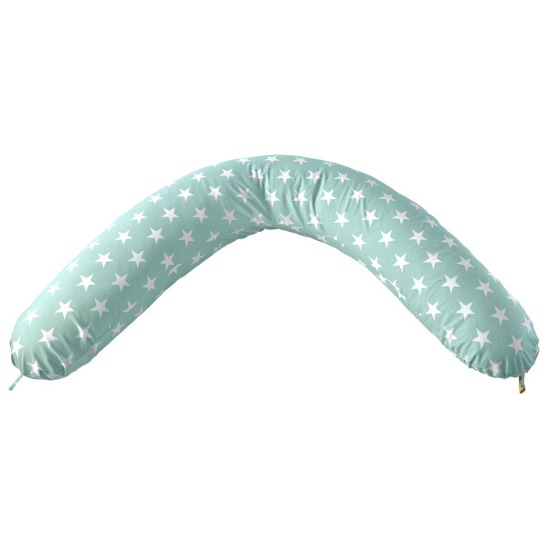 Sei Design Bezug 190x30 Holzknopf Sterne-Mint Nur für heute