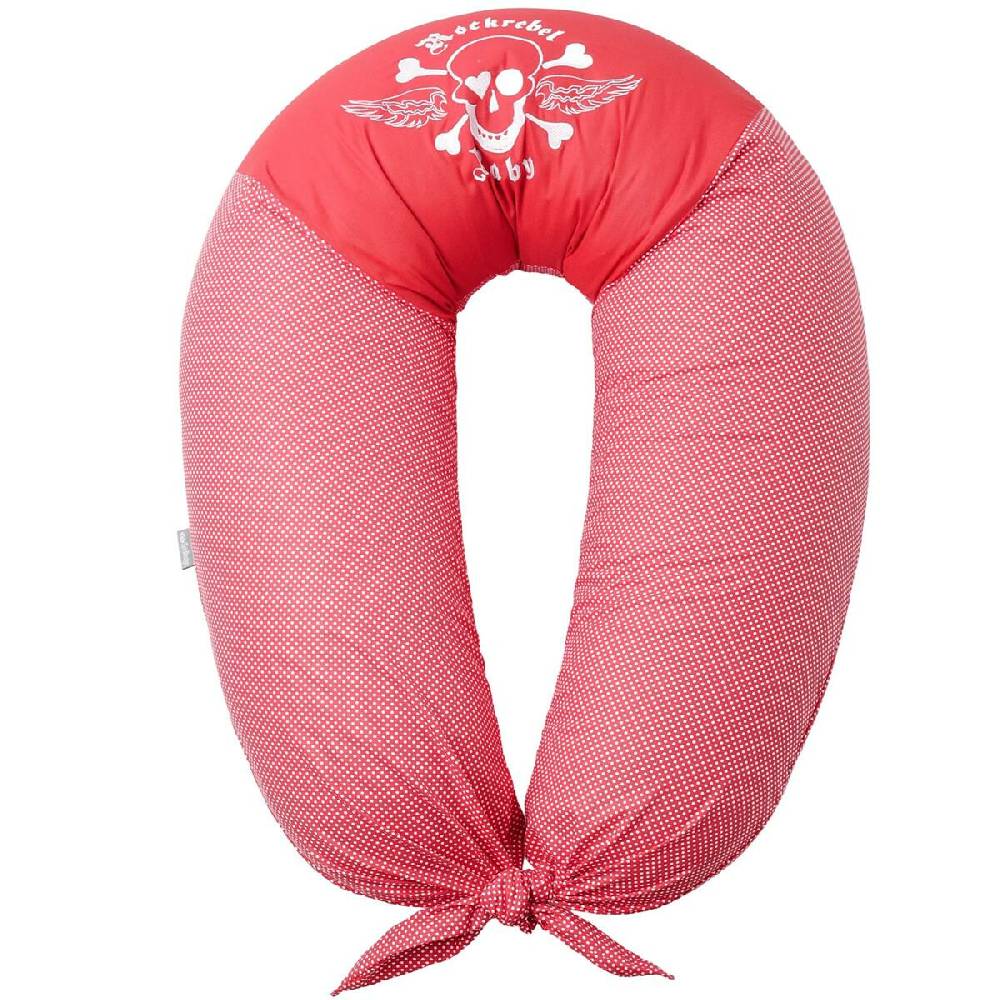 Sei Design Bezug für Stillkissen von Sei Design 190x30cm Rock Rebel rot