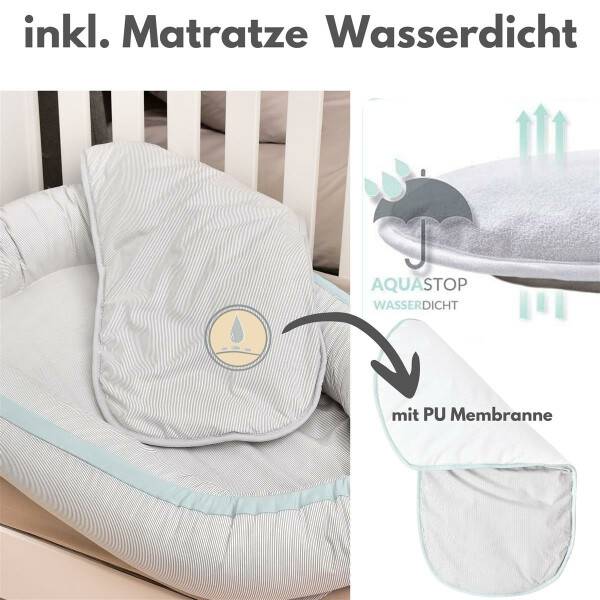Sei Design Sei Design Babynestchen 88x60x12 Sreifen Kostenloser Versand international