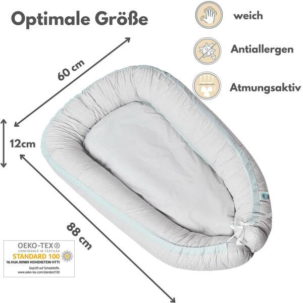 Sei Design Sei Design Babynestchen 88x60x12 Sreifen Kostenloser Versand international