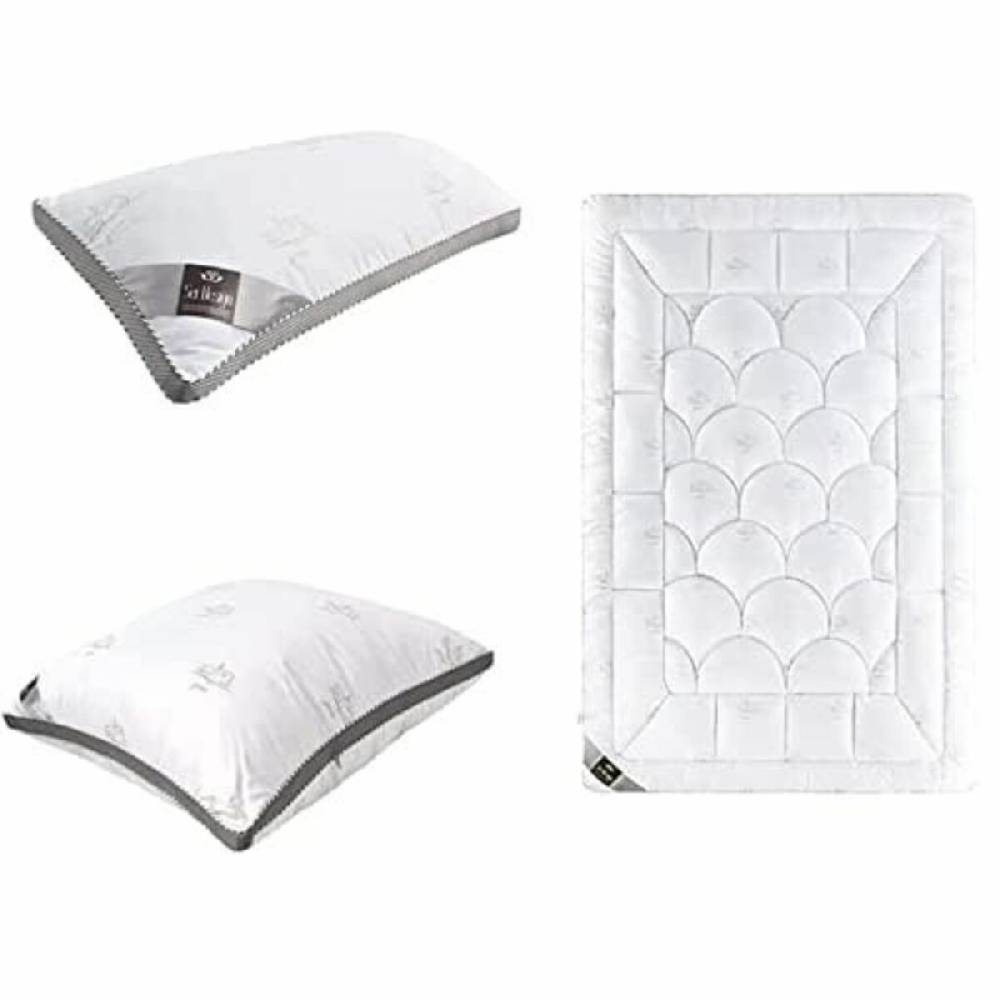 Sei Design SWAN 3D-SET: Bettdecke 135x200 + Kopfkissen 80x80 und 40x80 Günstiger Verkauf