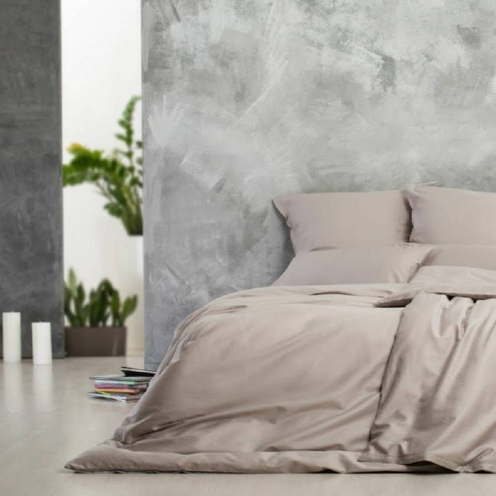 Sei Design Sei Design Bettset aus 100% Mako Satin Baumwolle Sand