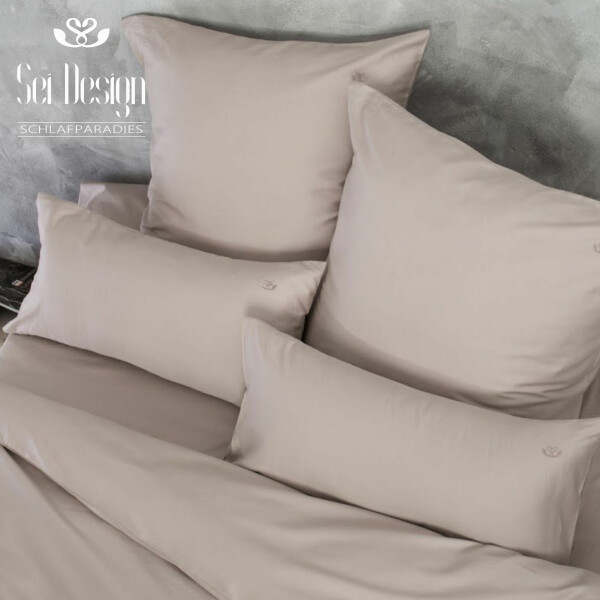 Sei Design Sei Design Bettset aus 100% Mako Satin Baumwolle Sand Fabrikpreis