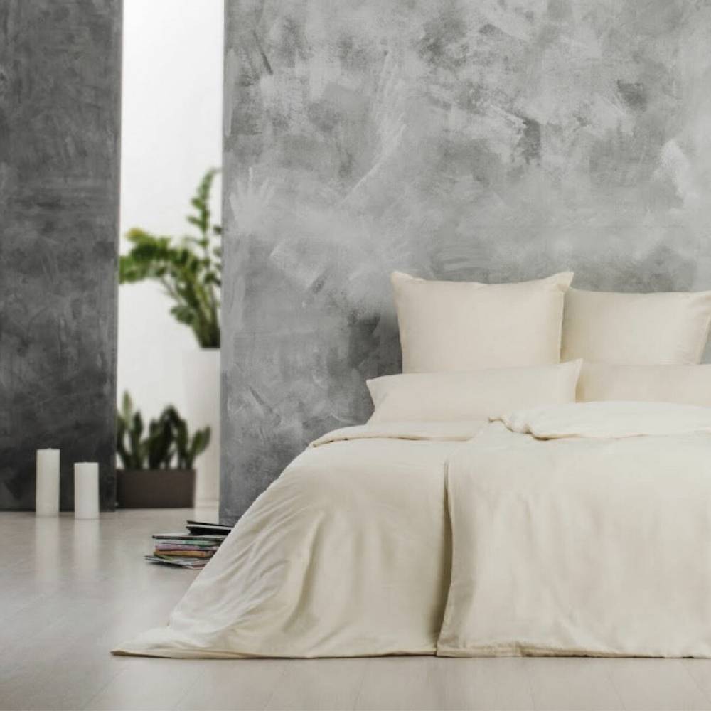 Sei Design Sei Design Bettset Mako Satin 100% Baumwolle Champagner Sonderangebot