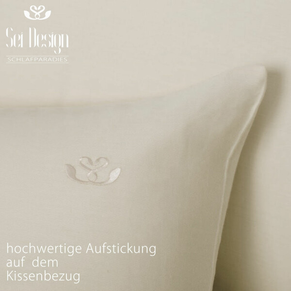 Sei Design Sei Design Bettset Mako Satin 100% Baumwolle Champagner Sonderangebot